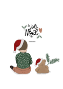 Joli Noël avec enfant et ours en peluche